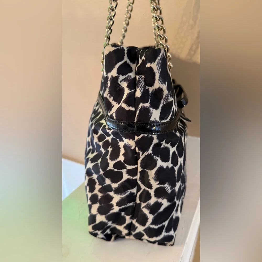 Kate Spade Lindenwood Black and White Leopard (Ocelot) Elena Tote EUC - Picture 8 of 17